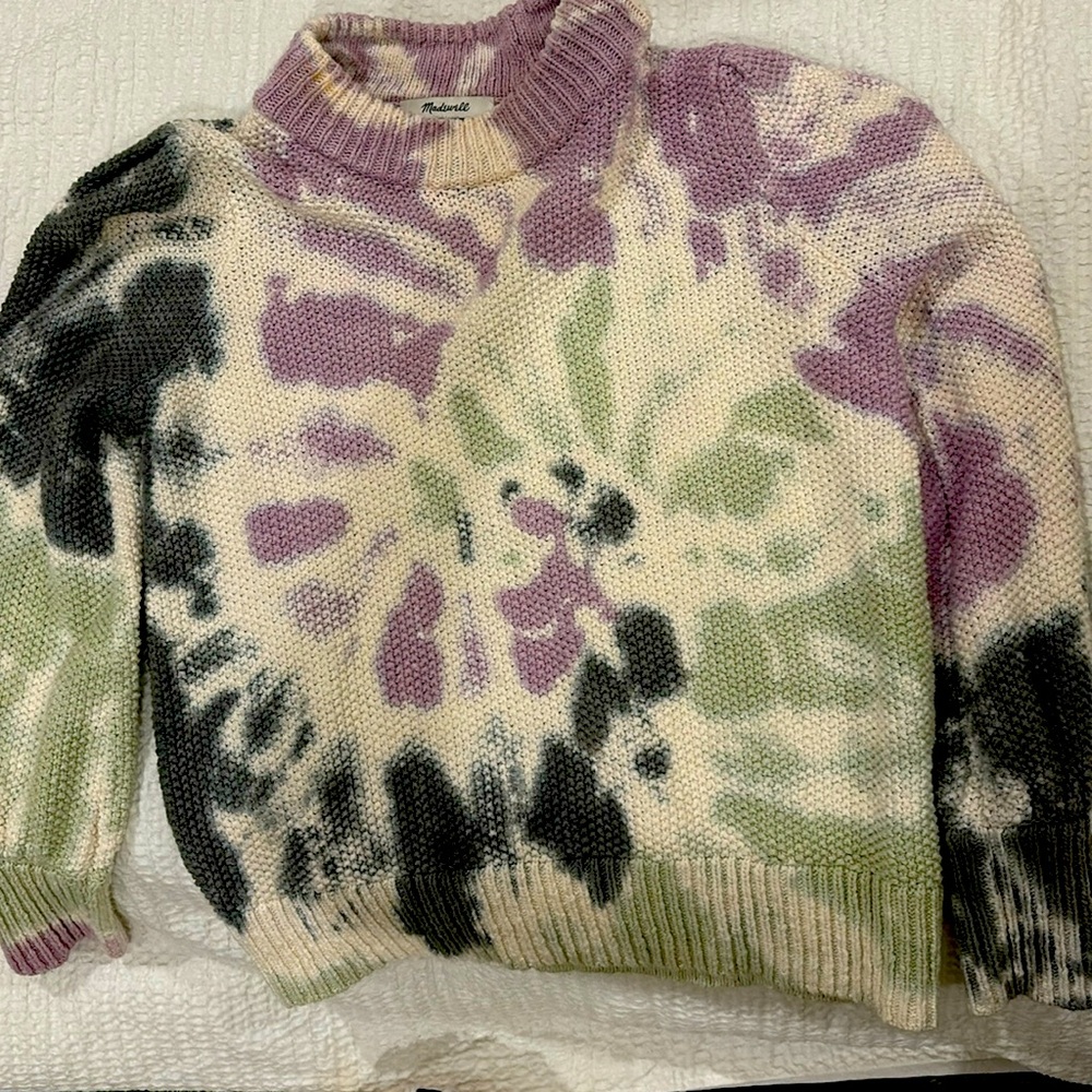 Madewell sweater with puff sleeves